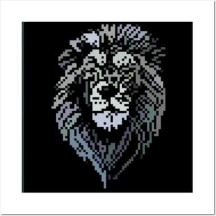 Pixel lion Posters and Art